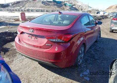 2016 Hyundai Elantra Limited z USA, uszkodzony, nr VIN KMHDH4AE6GU597536